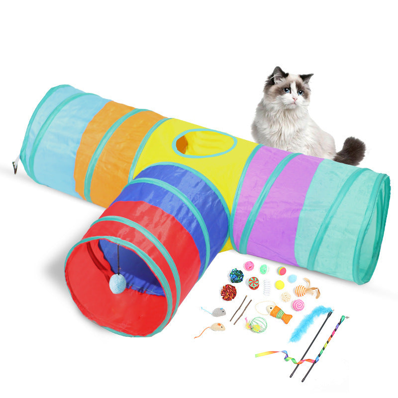 3-Way Cat Tunnel – Ultimate Fun for Playful Kitties! - Pet Bliss
