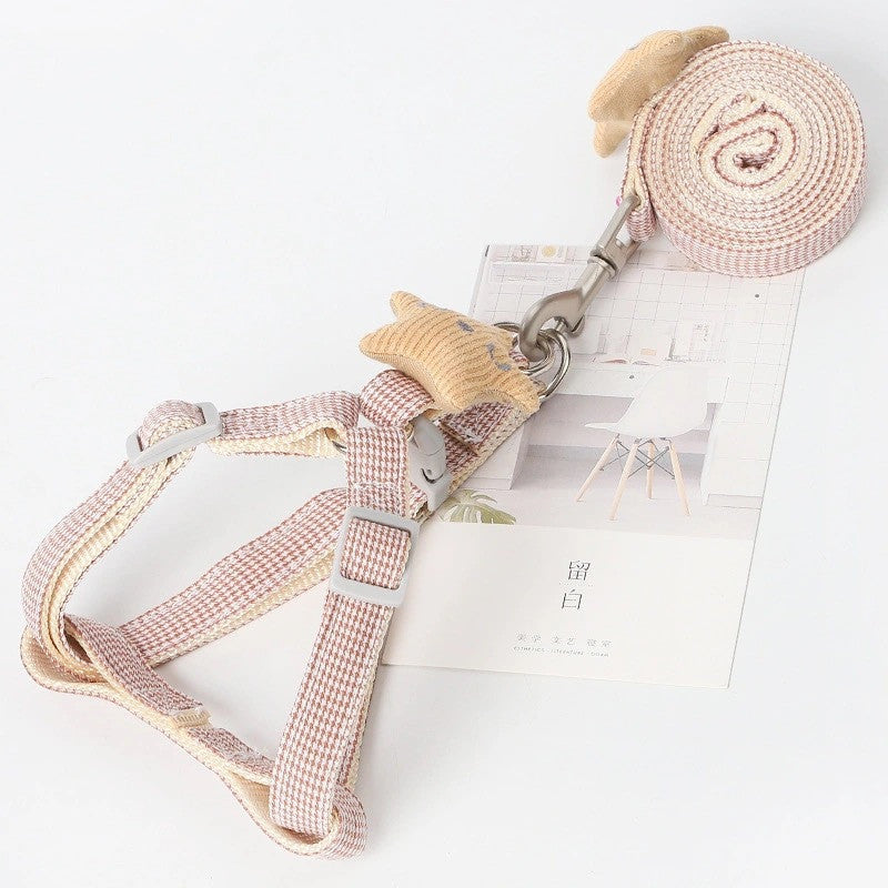 Adorable Cotton Harness & Leash Set – Soft, Stylish & Secure! - Pet Bliss