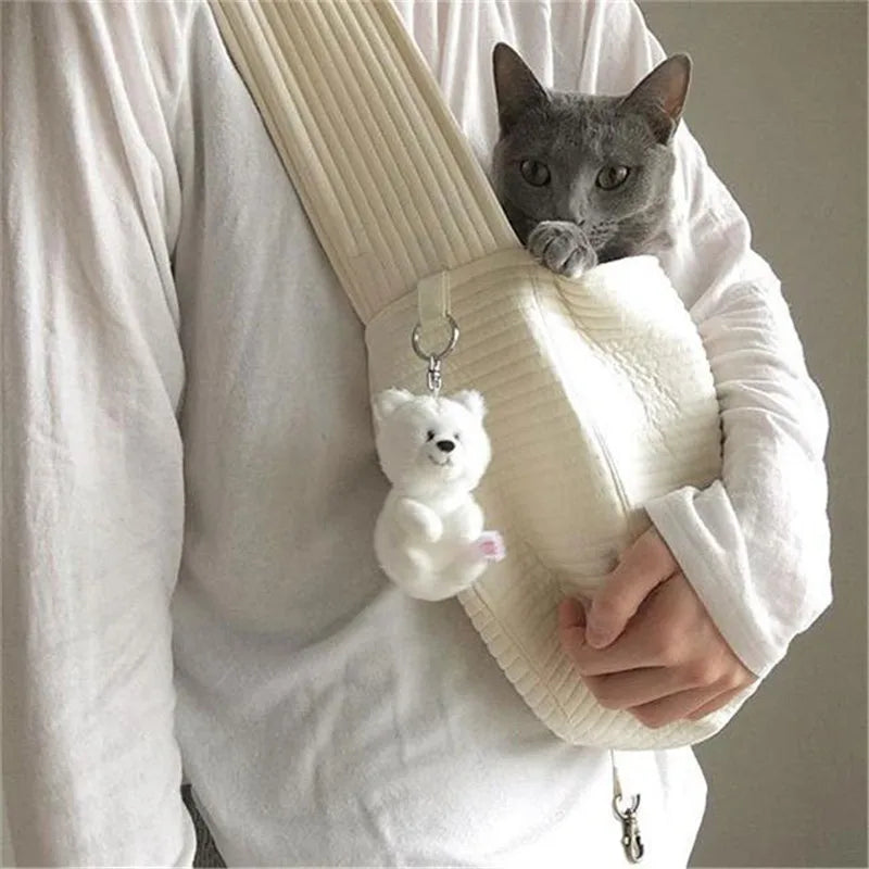 Cozy Pet Sling Carrier 👜 Hands-Free Comfort! - Pet Bliss