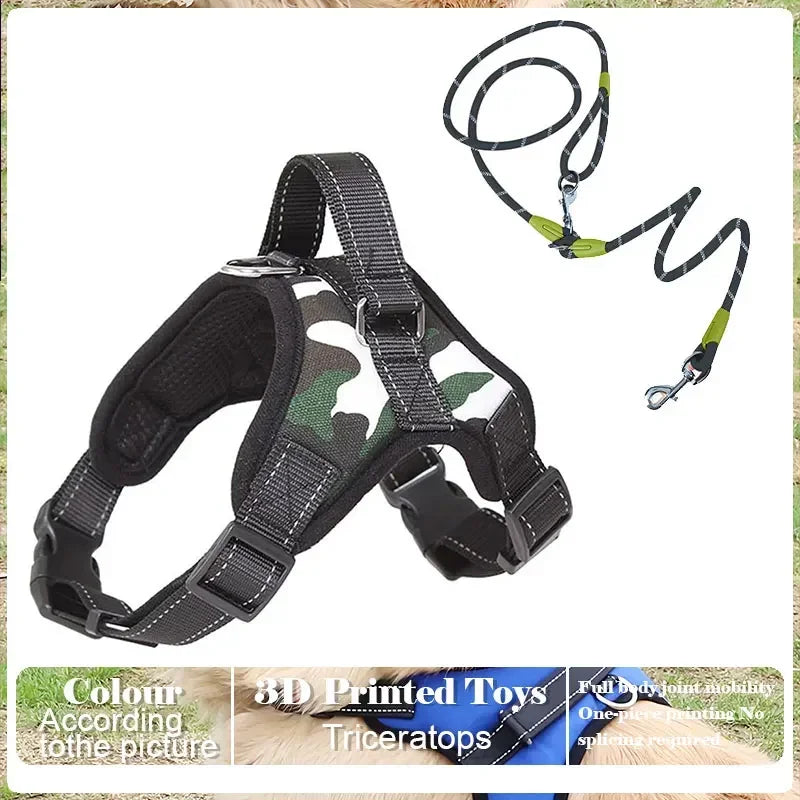 No-Pull Adjustable Dog Harness with Leash – Comfortable & Secure Fit for Dogs - Pet Bliss