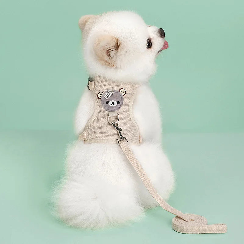 Teddy Bear Harness & Leash Set – Gentle, Cute, and Ready to Go - Pet Bliss