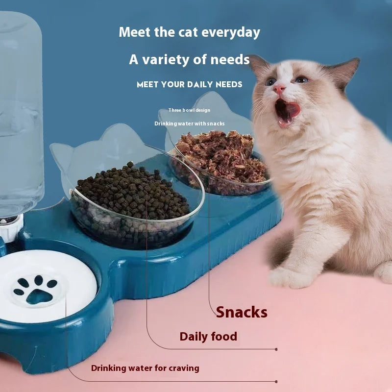 3-in-1 Pet Bowl Feeding Station – Cute, Smart, and Spill-Free - Pet Bliss