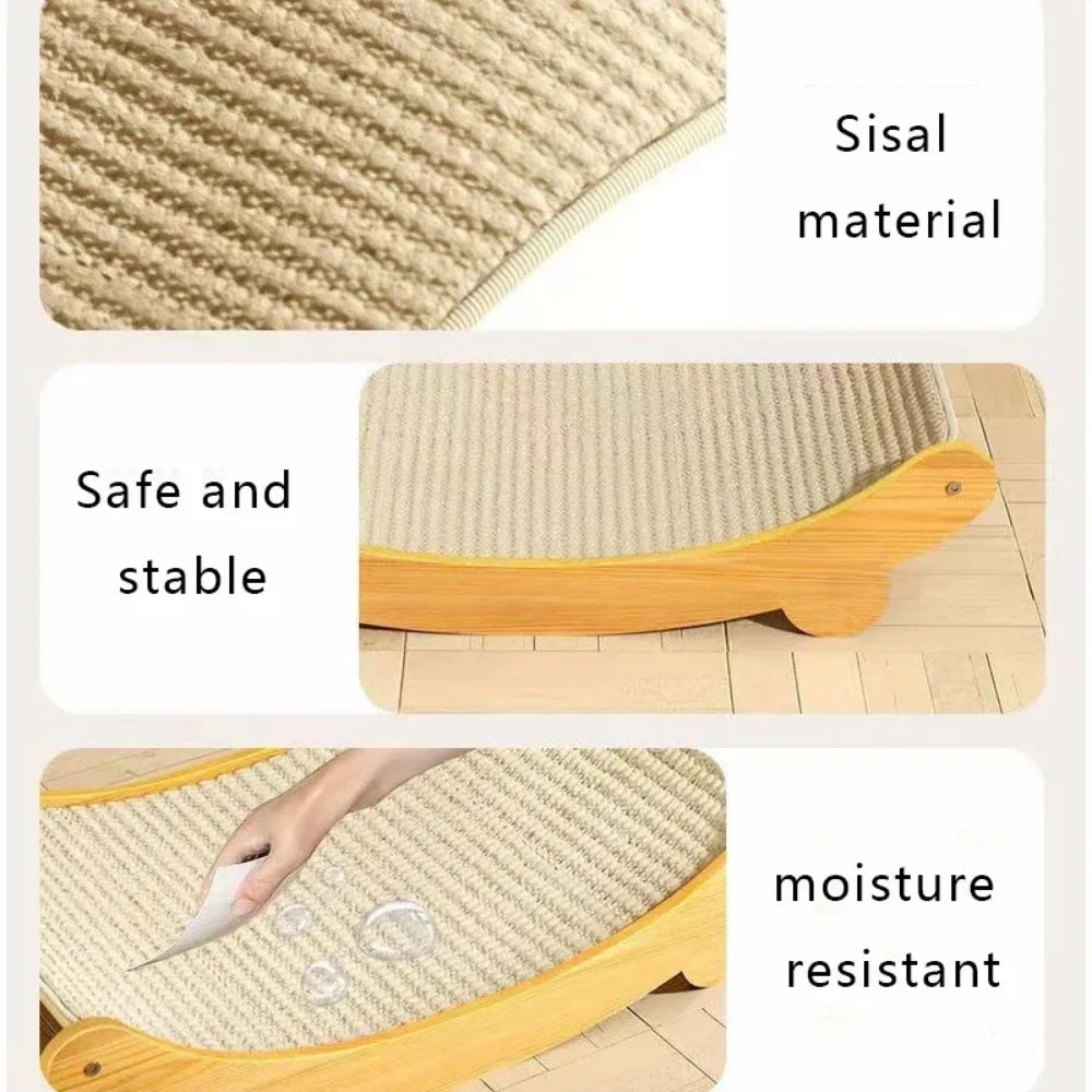 Curved Cat Lounger & Scratcher – Rest Easy, Scratch Happy - Pet Bliss