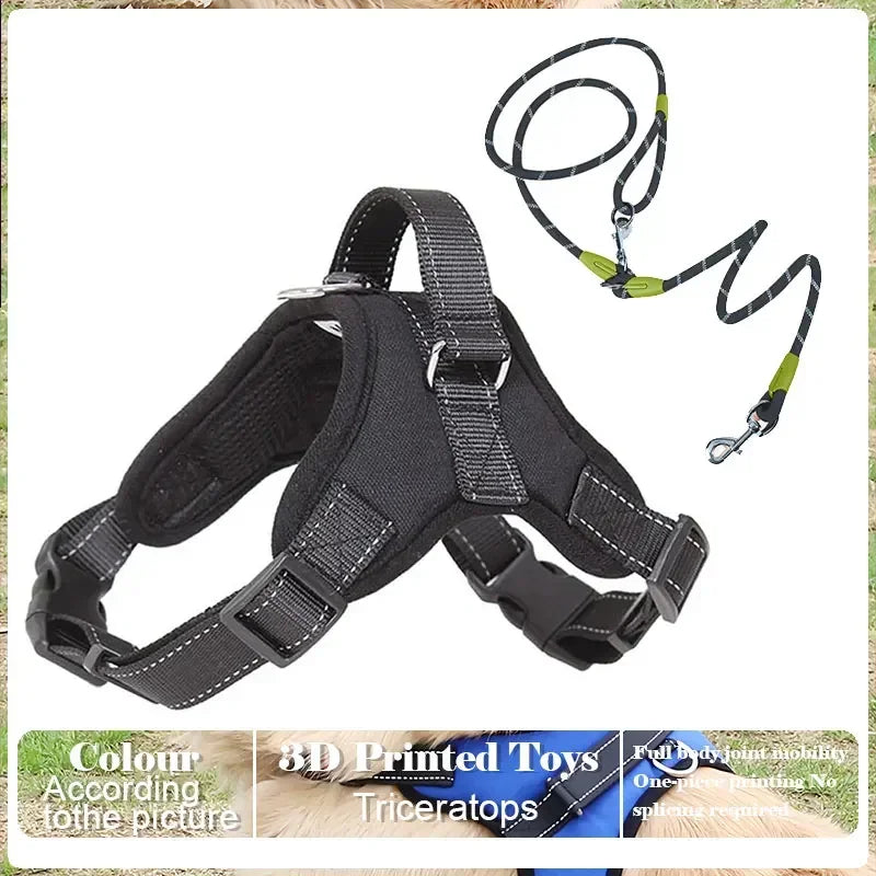 No-Pull Adjustable Dog Harness with Leash – Comfortable & Secure Fit for Dogs - Pet Bliss