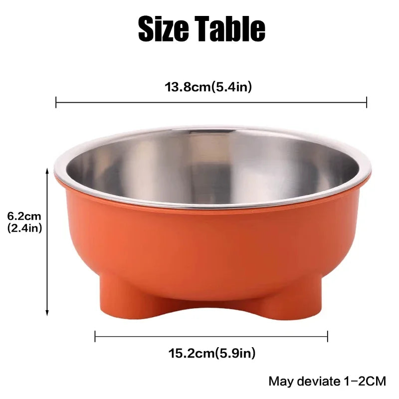 Bright Stainless-Steel Pet Bowl – Simple, Sturdy & Splash-Free - Pet Bliss