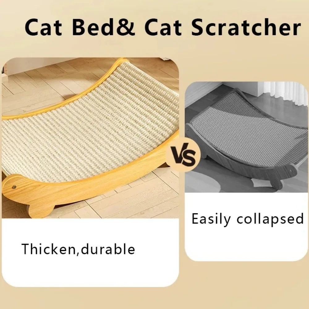 Curved Cat Lounger & Scratcher – Rest Easy, Scratch Happy - Pet Bliss