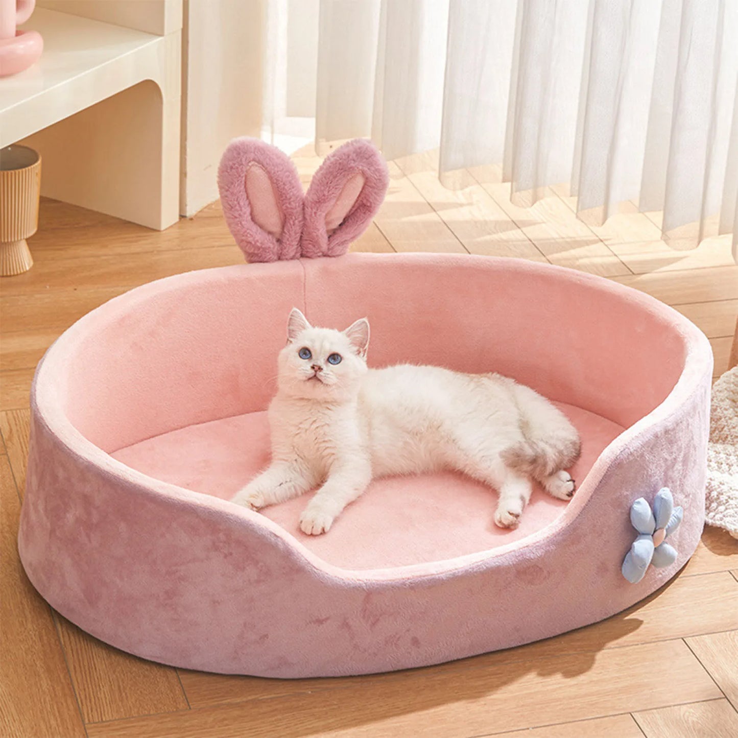 Adorable Bunny-Ear Pet Bed – The Coziest Haven for Your Furry Friend! - Pet Bliss