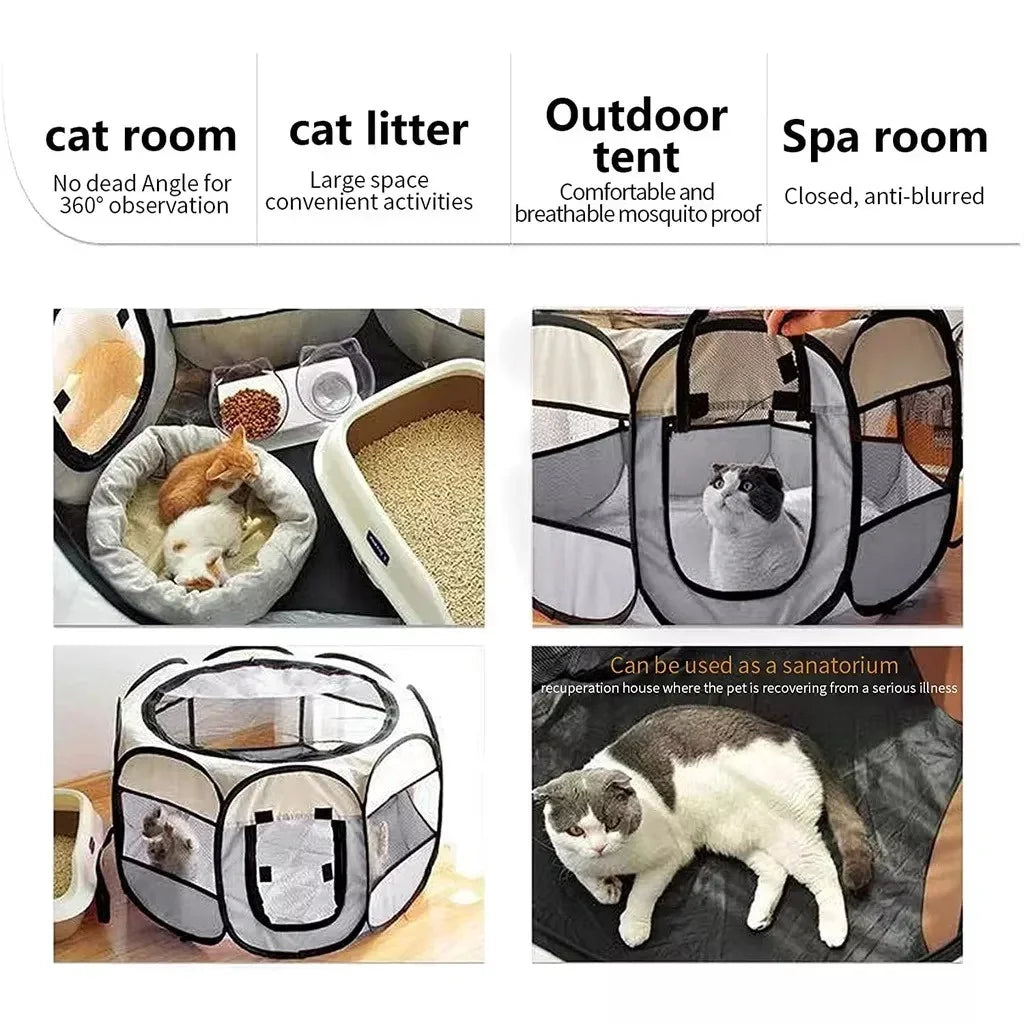 Portable Pet Playpen 🏕️ Spacious, Safe & Travel-Friendly! - Pet Bliss