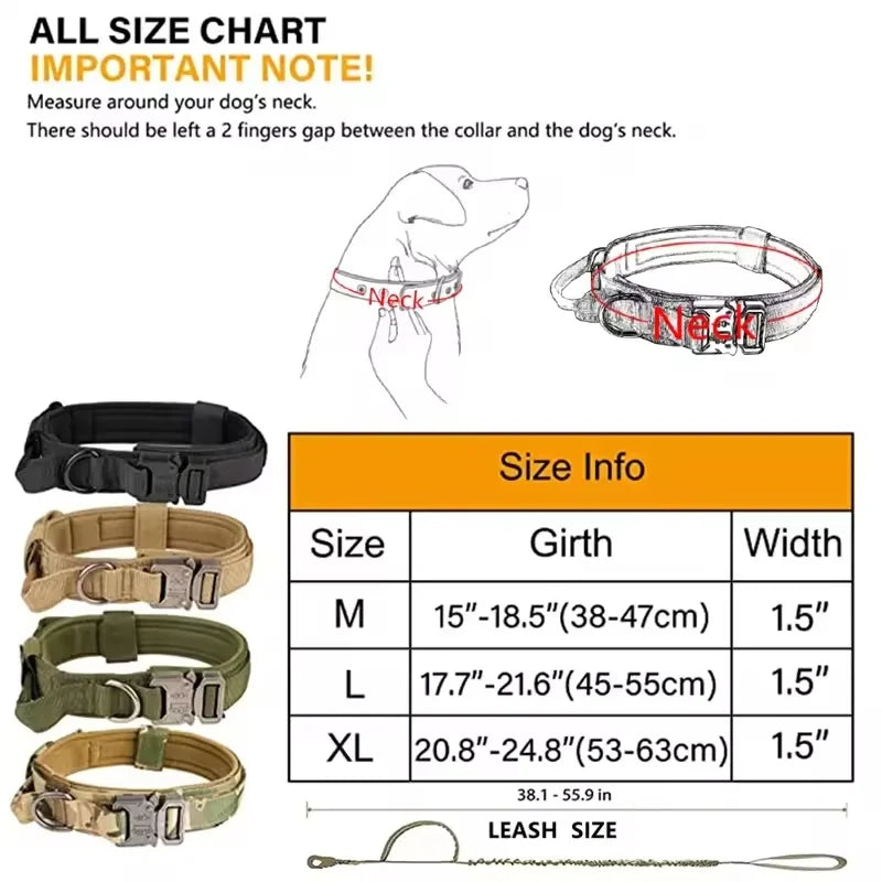 Tactical Dog Collar & Leash Set – Strength Meets Comfort - Pet Bliss