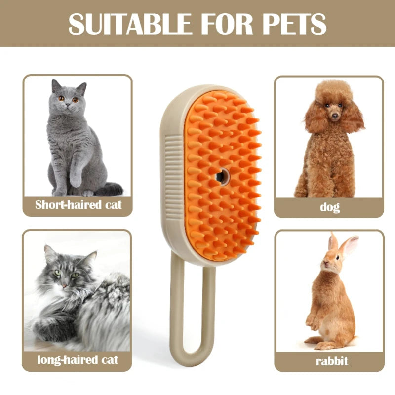 SteamEase 3-in-1 Pet Brush 🐾 - Pet Bliss