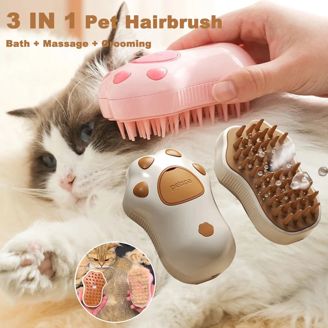 3-in-1 Pet Grooming Brush – Bath, Massage & Shedding Control! 🐾 - Pet Bliss