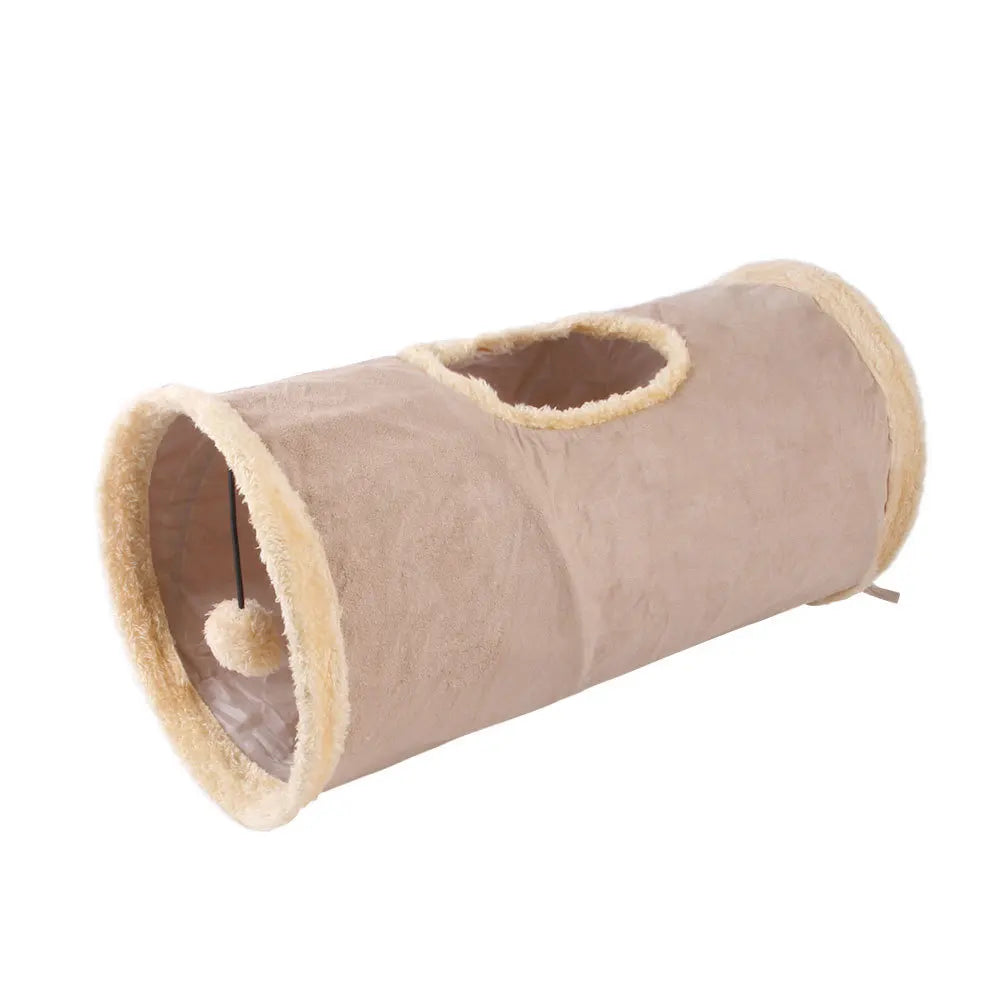 Plush Cat Tunnel – Soft, Safe & So Much Fun - Pet Bliss