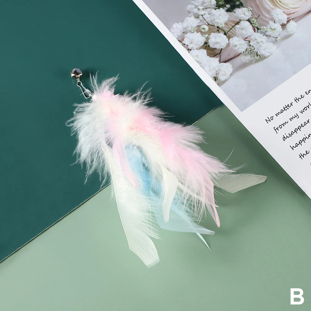 Feather Cat Teaser Wand – Interactive Fun for Your Feline - Pet Bliss