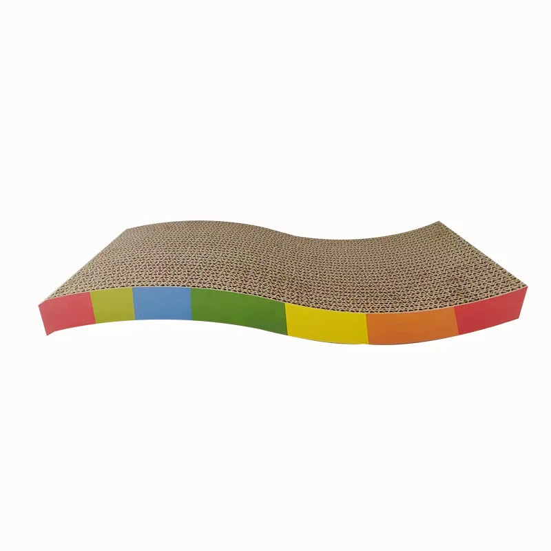 Rainbow Cat Scratcher Lounge – Scratch, Stretch & Relax in Style! - Pet Bliss