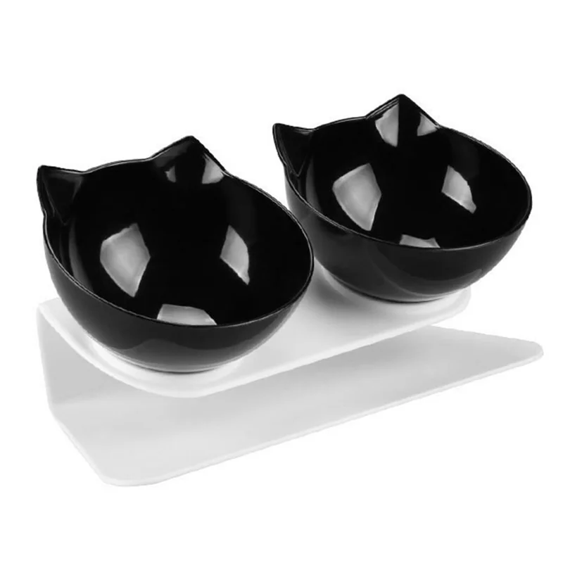 Tilted Cat Ear Bowl Set – Cute, Comfy, and Clean - Pet Bliss