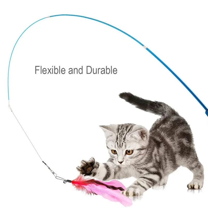 Interactive Cat Feather Wand - 11PCS Set - Pet Bliss