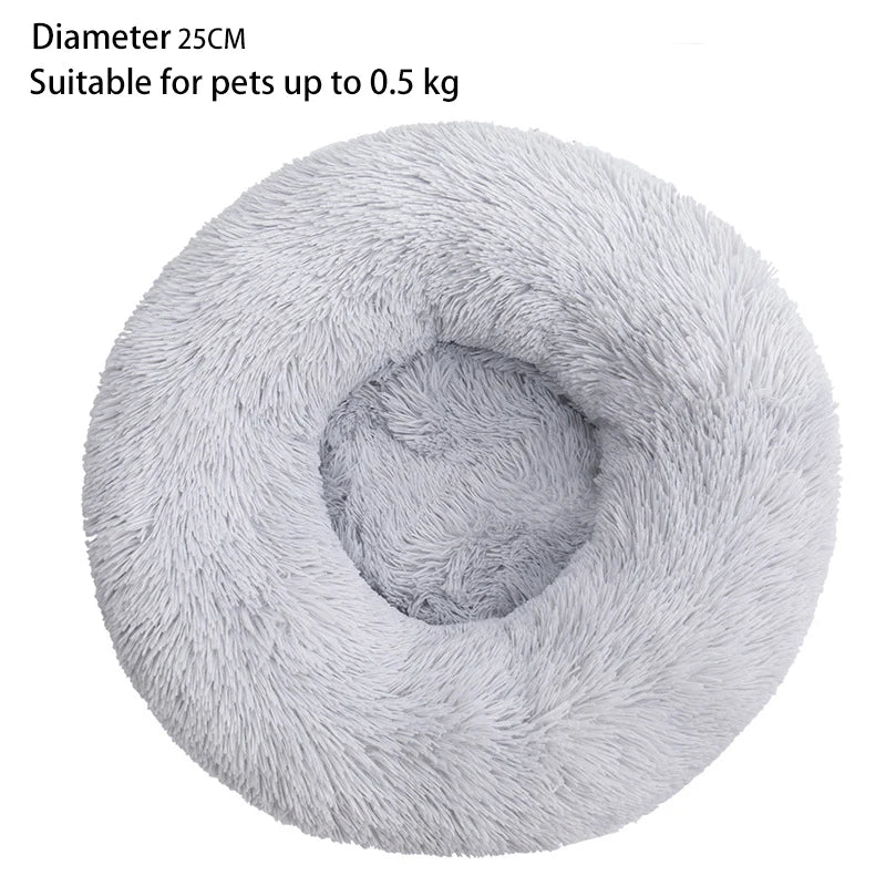 Donut Cuddle Bed – Soothing Sleep for Cats & Small Dogs - Pet Bliss