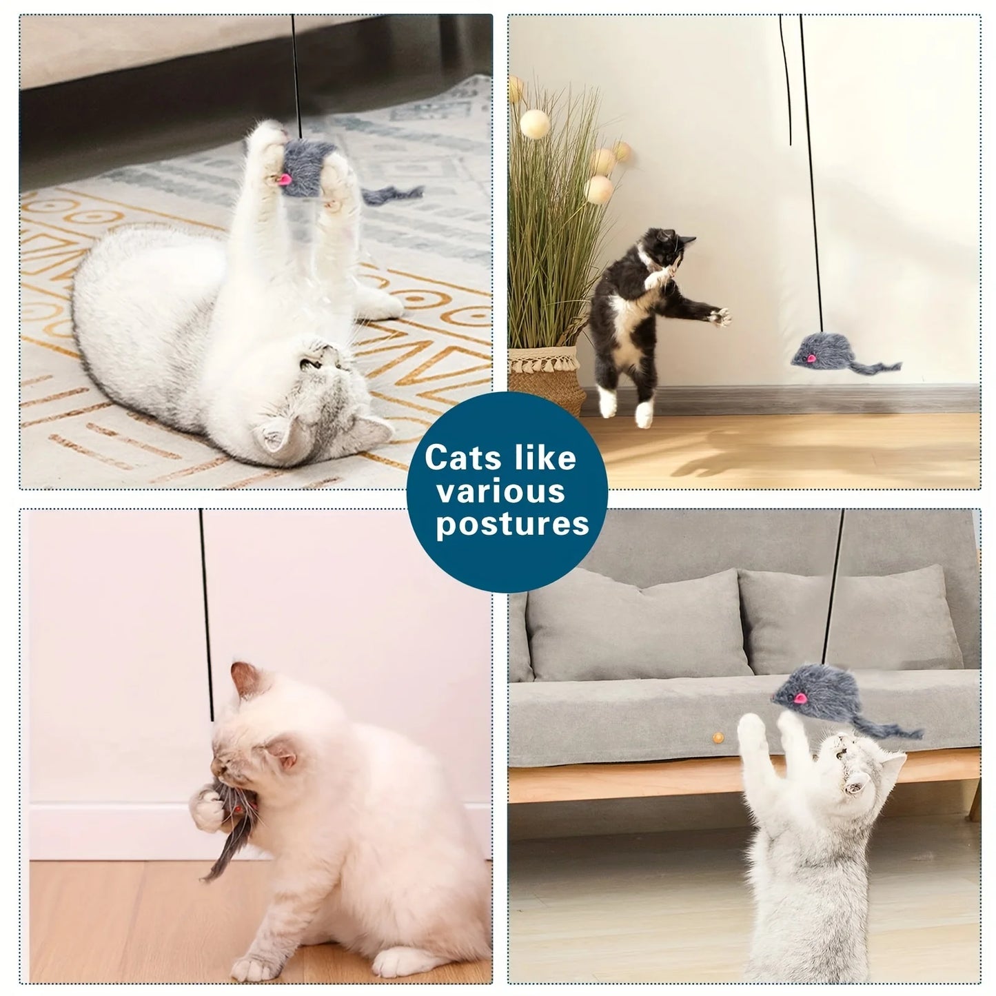 Interactive Hanging Cat Toy with Adjustable Bungee 🐭 - Pet Bliss