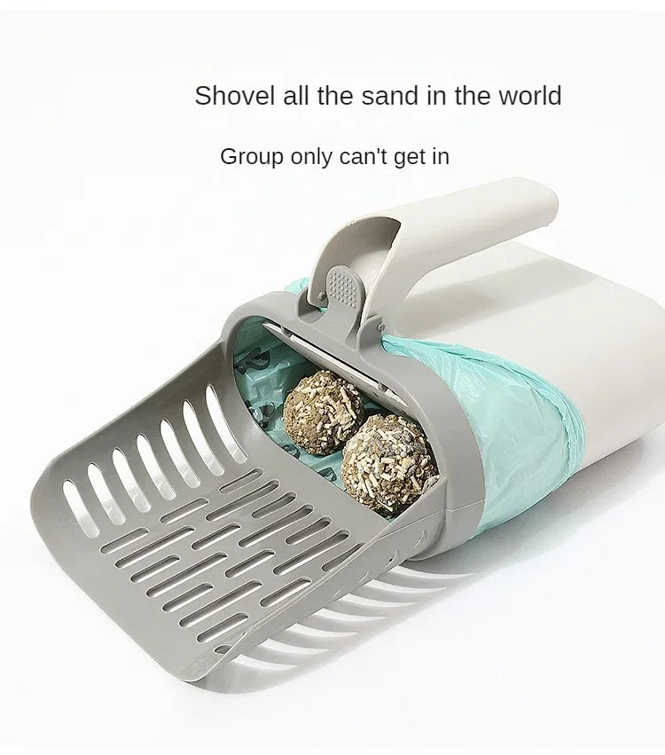 2-in-1 Litter Scooper with Waste Storage – Hassle-Free Cleanup! - Pet Bliss