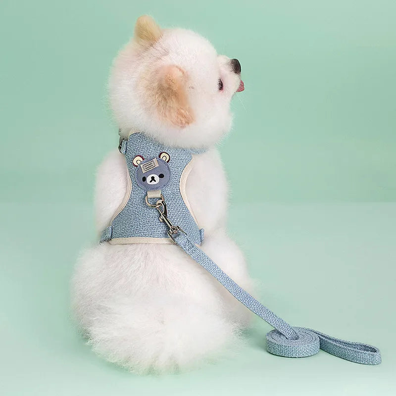Teddy Bear Harness & Leash Set – Gentle, Cute, and Ready to Go - Pet Bliss