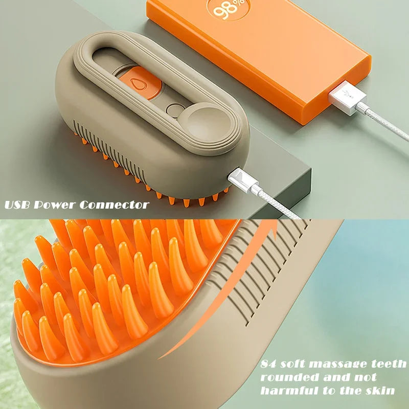 SteamEase 3-in-1 Pet Brush 🐾 - Pet Bliss