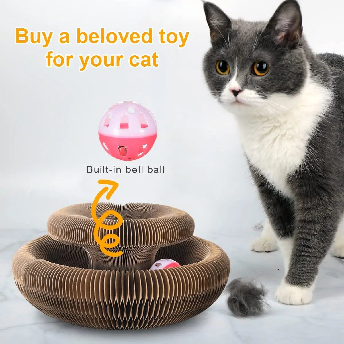 Cat Hive Scratcher & Play Tunnel – 2-in-1 Fun Zone 🐾 - Pet Bliss