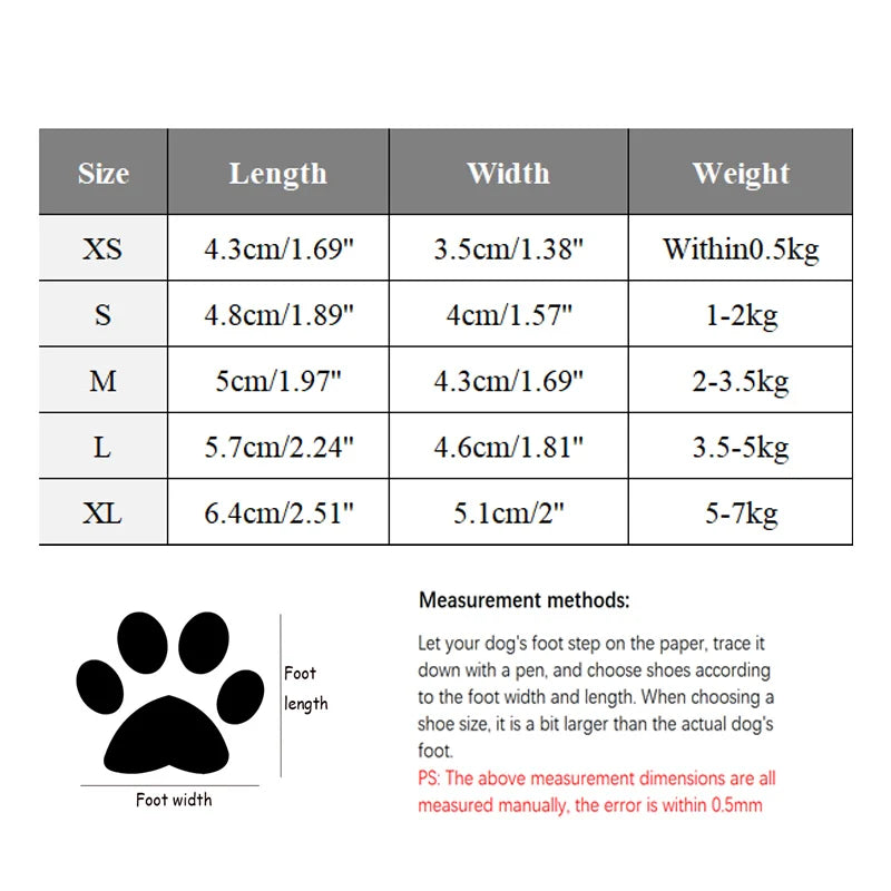 Pawstrip Winter Dog Boots (Set of 4) - Pet Bliss