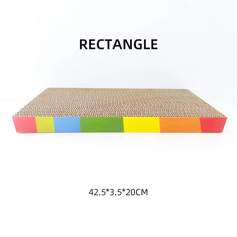 Rainbow Cat Scratcher Lounge – Scratch, Stretch & Relax in Style! - Pet Bliss