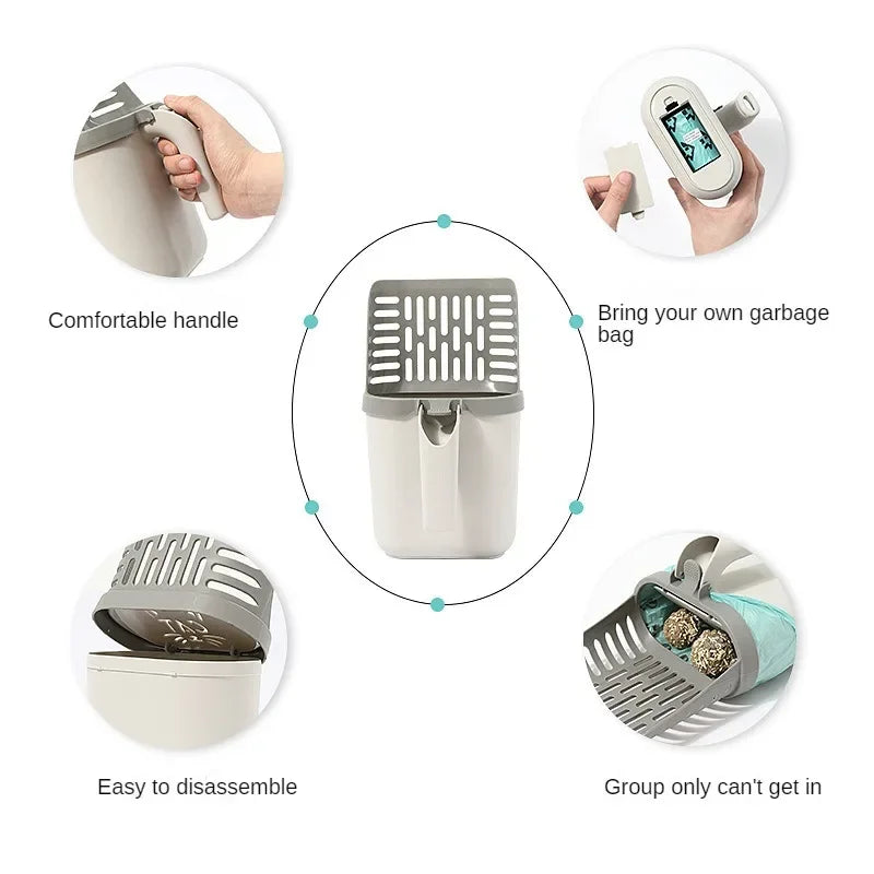 2-in-1 Litter Scooper with Waste Storage – Hassle-Free Cleanup! - Pet Bliss