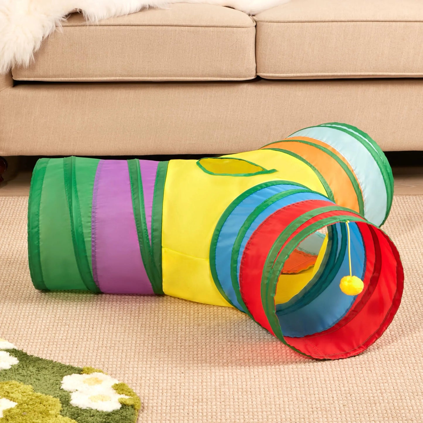Rainbow Cat Tunnel – Bold Colors, Big Fun 🌈 - Pet Bliss