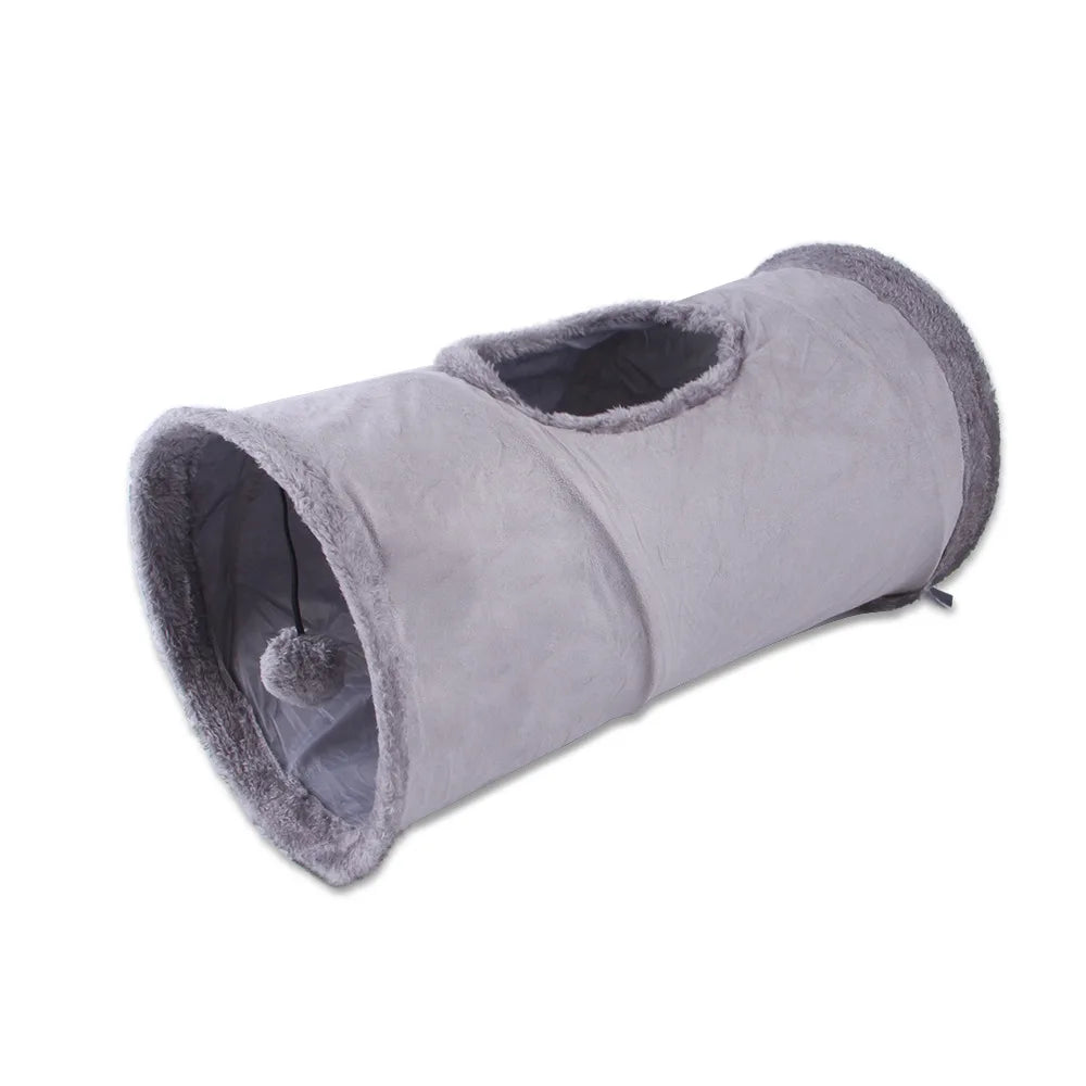 Plush Cat Tunnel – Soft, Safe & So Much Fun - Pet Bliss