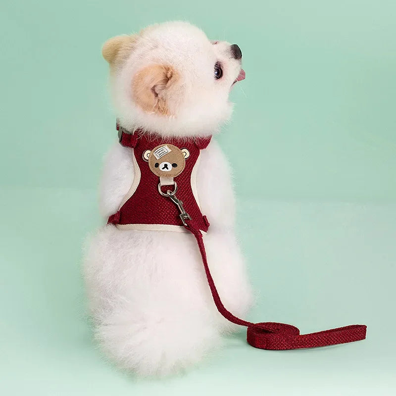Teddy Bear Harness & Leash Set – Gentle, Cute, and Ready to Go - Pet Bliss