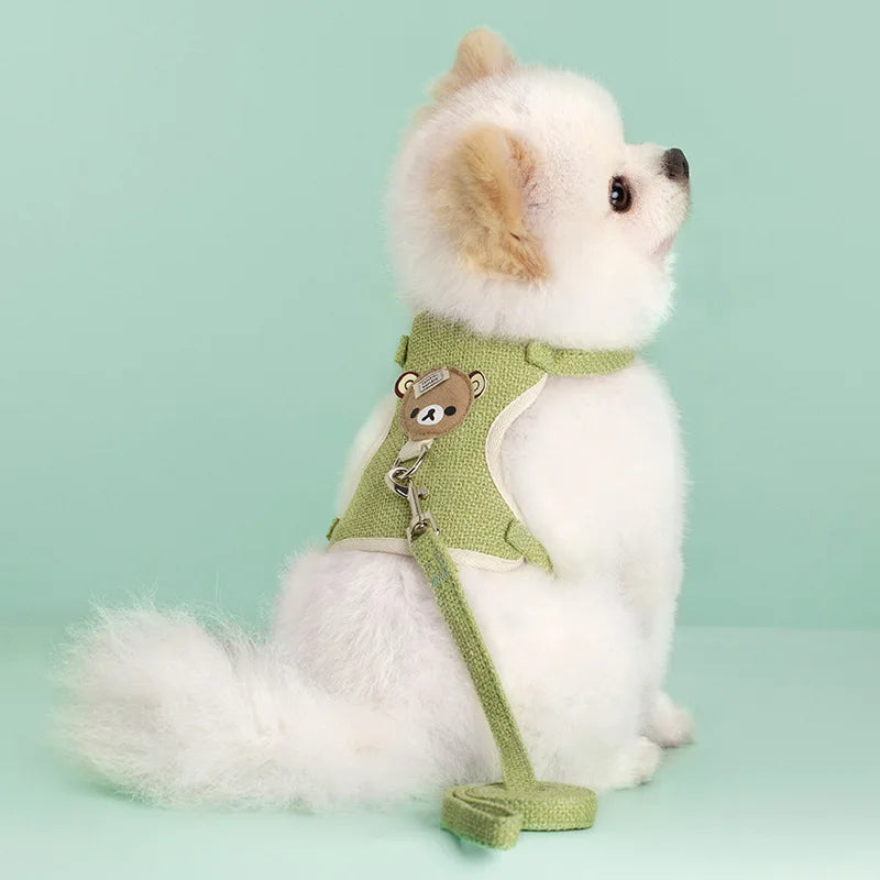 Teddy Bear Harness & Leash Set – Gentle, Cute, and Ready to Go - Pet Bliss
