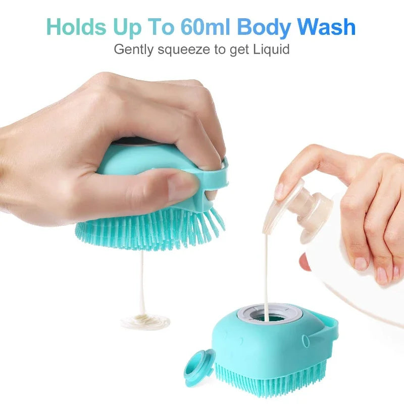 2-in-1 Pet Bath Brush & Shampoo Dispenser – Ultimate Grooming for Dogs & Cats!🛁 - Pet Bliss