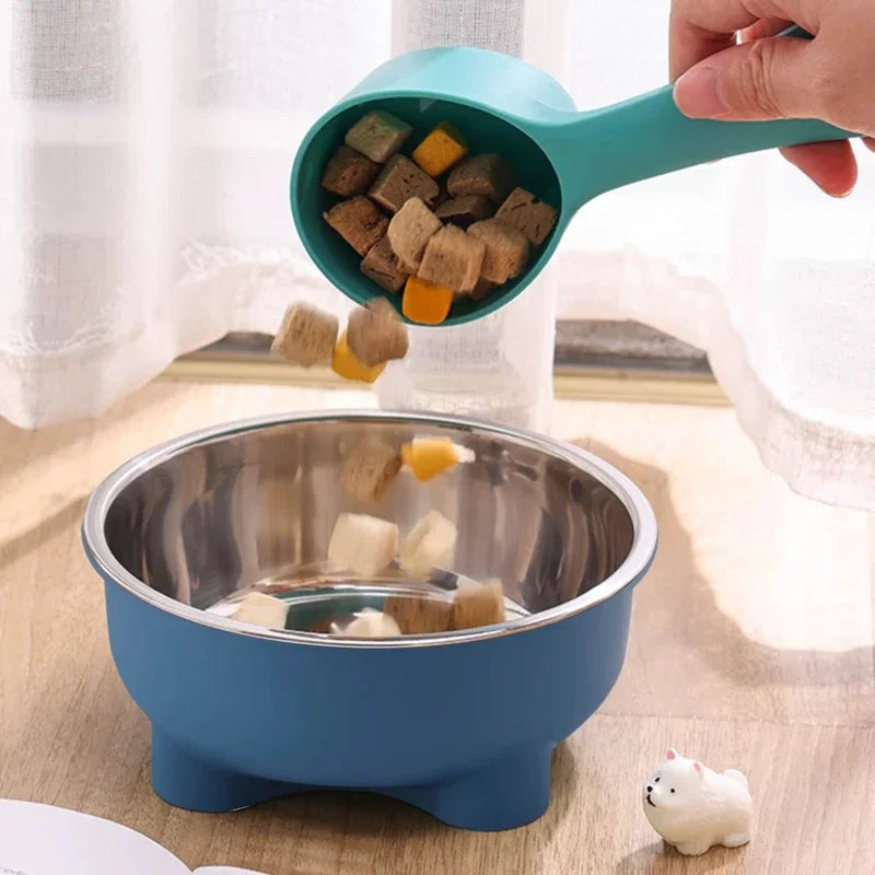 Bright Stainless-Steel Pet Bowl – Simple, Sturdy & Splash-Free - Pet Bliss