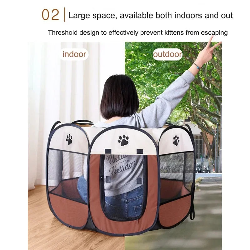 Portable Pet Playpen 🏕️ Spacious, Safe & Travel-Friendly! - Pet Bliss