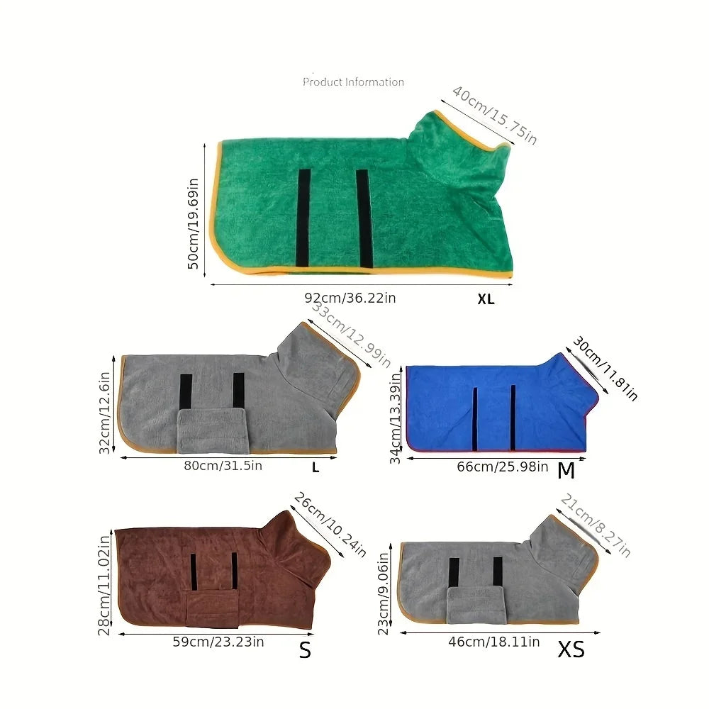 Super Absorbent Dog Bathrobe – Keep Your Pup Warm & Dry - Pet Bliss