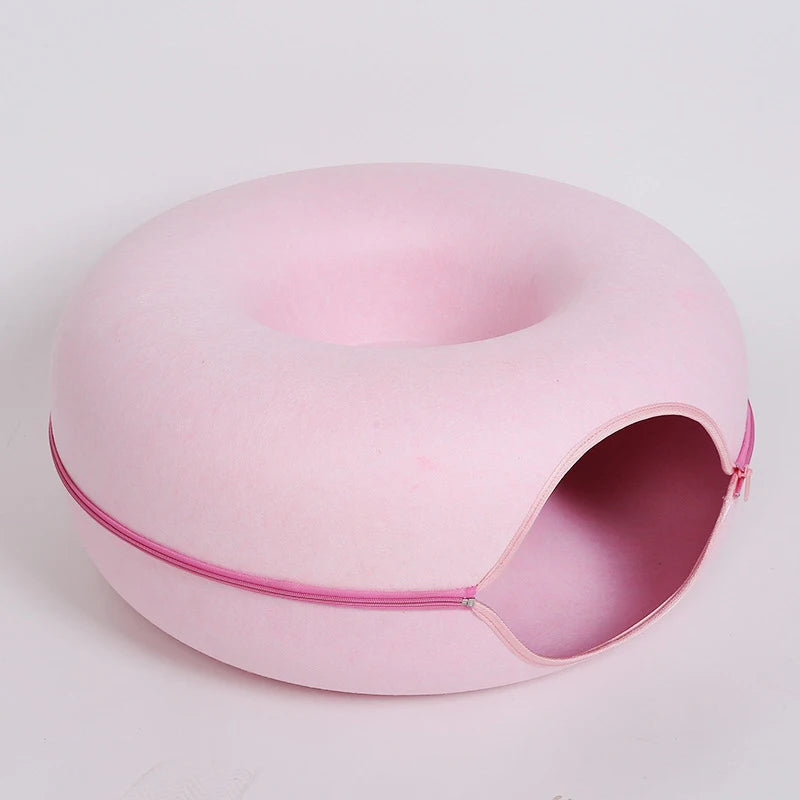 Modern Donut Cat Cave – Sleek, Soft, and Safe - Pet Bliss
