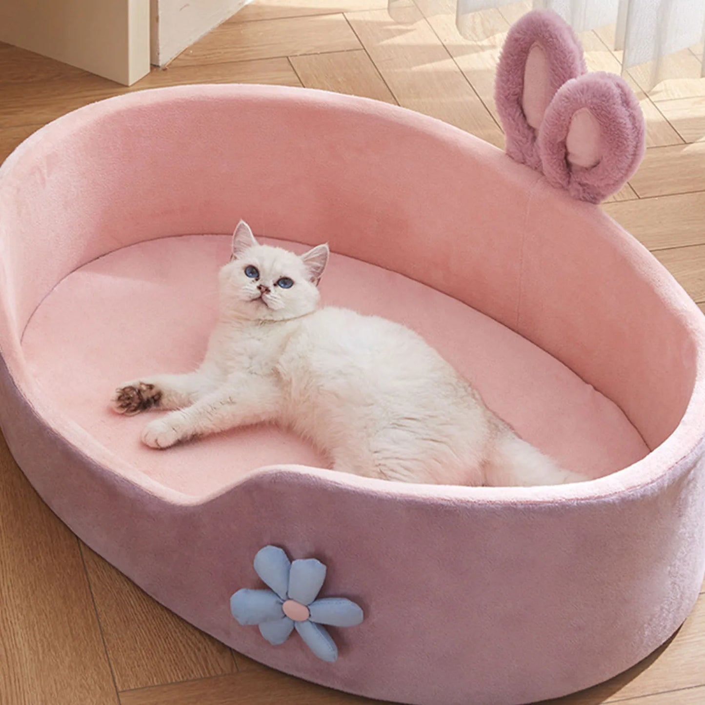 Adorable Bunny-Ear Pet Bed – The Coziest Haven for Your Furry Friend! - Pet Bliss