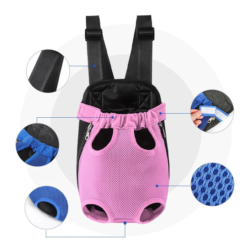 Front-Facing Pet Carrier Backpack – Stylish Comfort for Adventures - Pet Bliss
