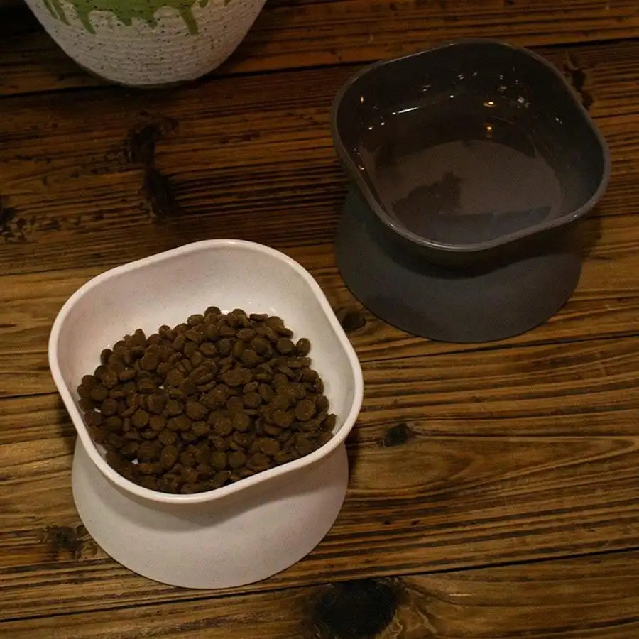 Curved Elevated Pet Bowl – Stylish, Ergonomic, and Spill-Resistant - Pet Bliss