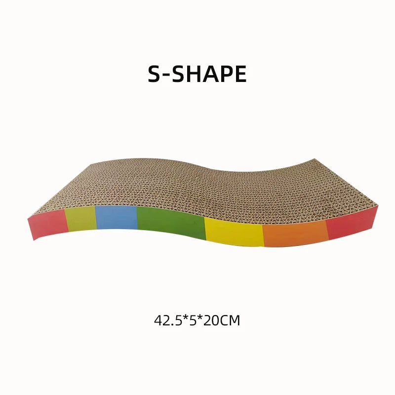 Rainbow Cat Scratcher Lounge – Scratch, Stretch & Relax in Style! - Pet Bliss