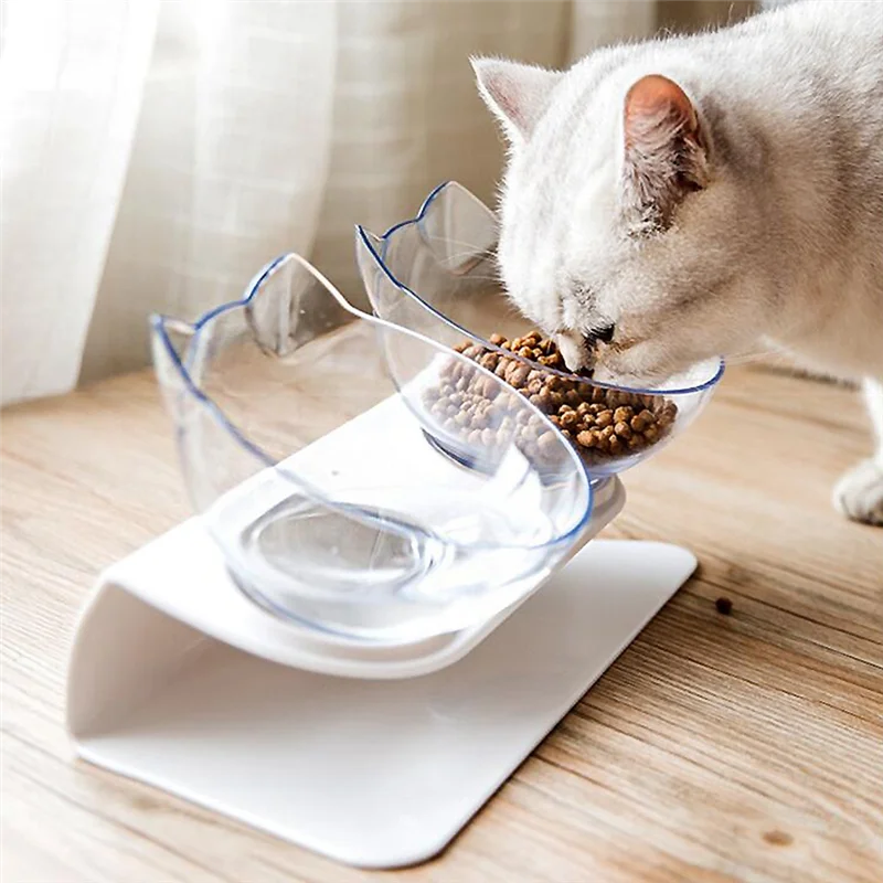 Tilted Cat Ear Bowl Set – Cute, Comfy, and Clean - Pet Bliss