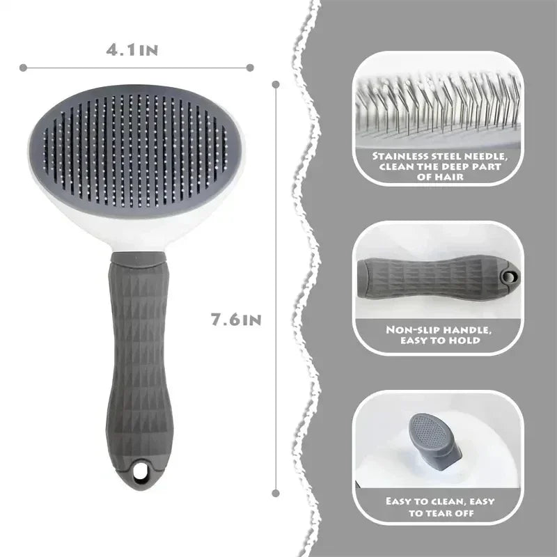Self-Cleaning Pet Grooming Brush – Easy, Effective & Comfortable! - Pet Bliss