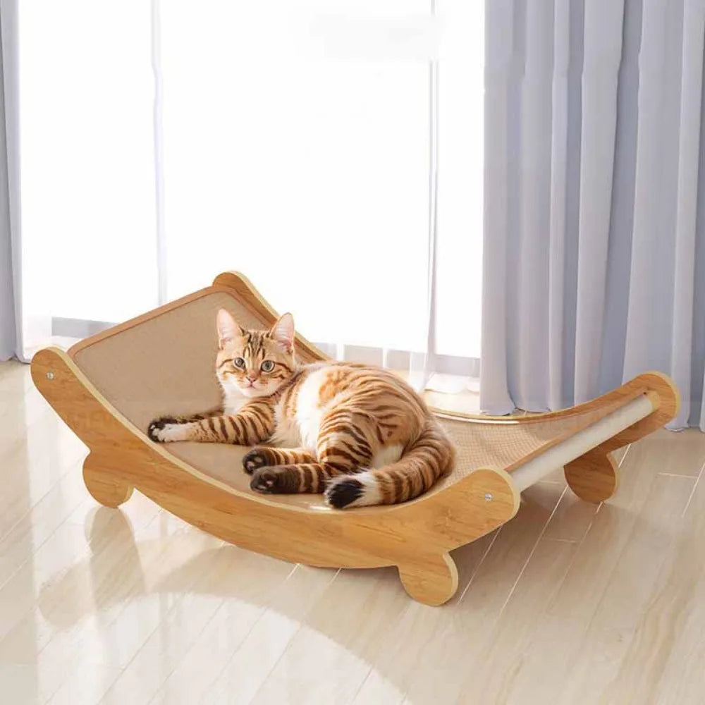 Curved Cat Lounger & Scratcher – Rest Easy, Scratch Happy - Pet Bliss