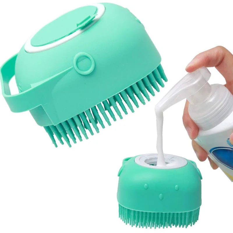 2-in-1 Pet Bath Brush & Shampoo Dispenser – Ultimate Grooming for Dogs & Cats!🛁 - Pet Bliss