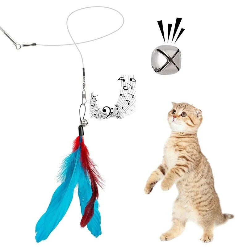 Interactive Cat Feather Wand - 11PCS Set - Pet Bliss