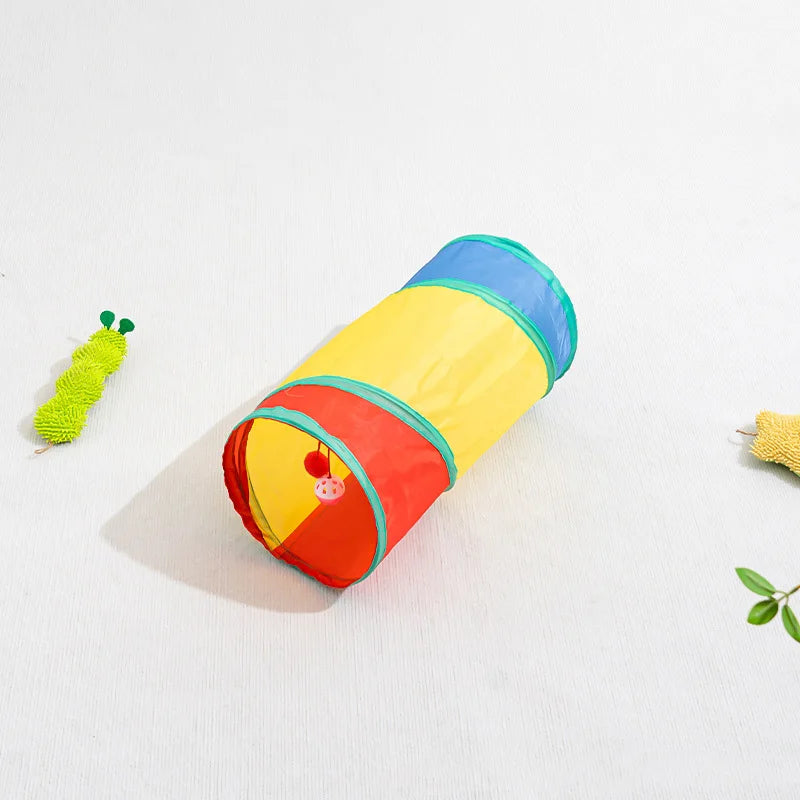 Rainbow Cat Tunnel – The Ultimate Playground for Curious Kitties! - Pet Bliss