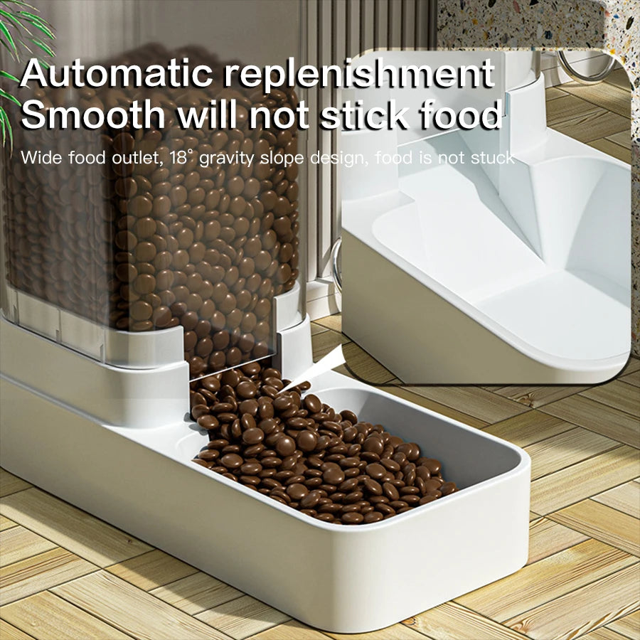 Automatic Food & Water Dispenser – Effortless Feeding, All Day Long - Pet Bliss