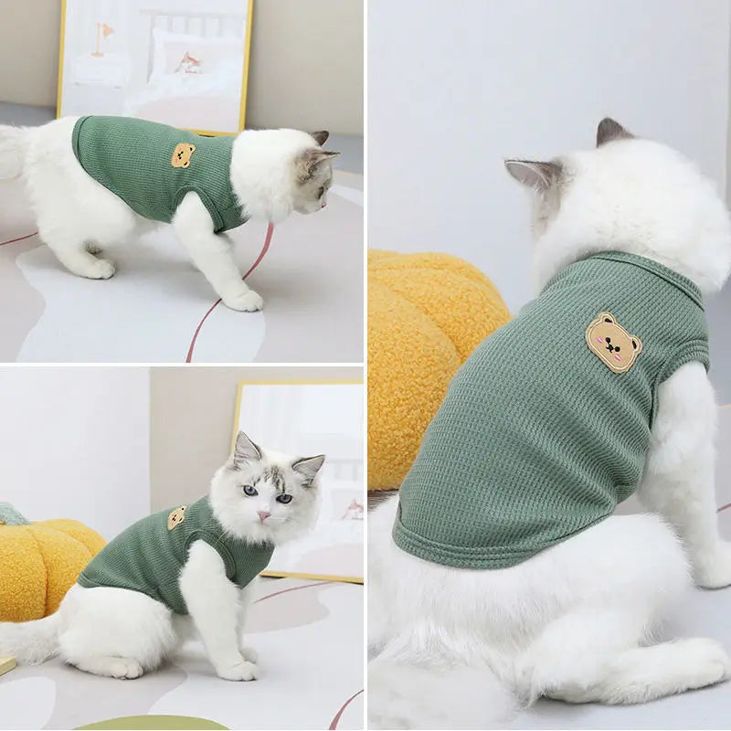 Ribbed Teddy Dog Shirt – Breathable & Adorable - Pet Bliss